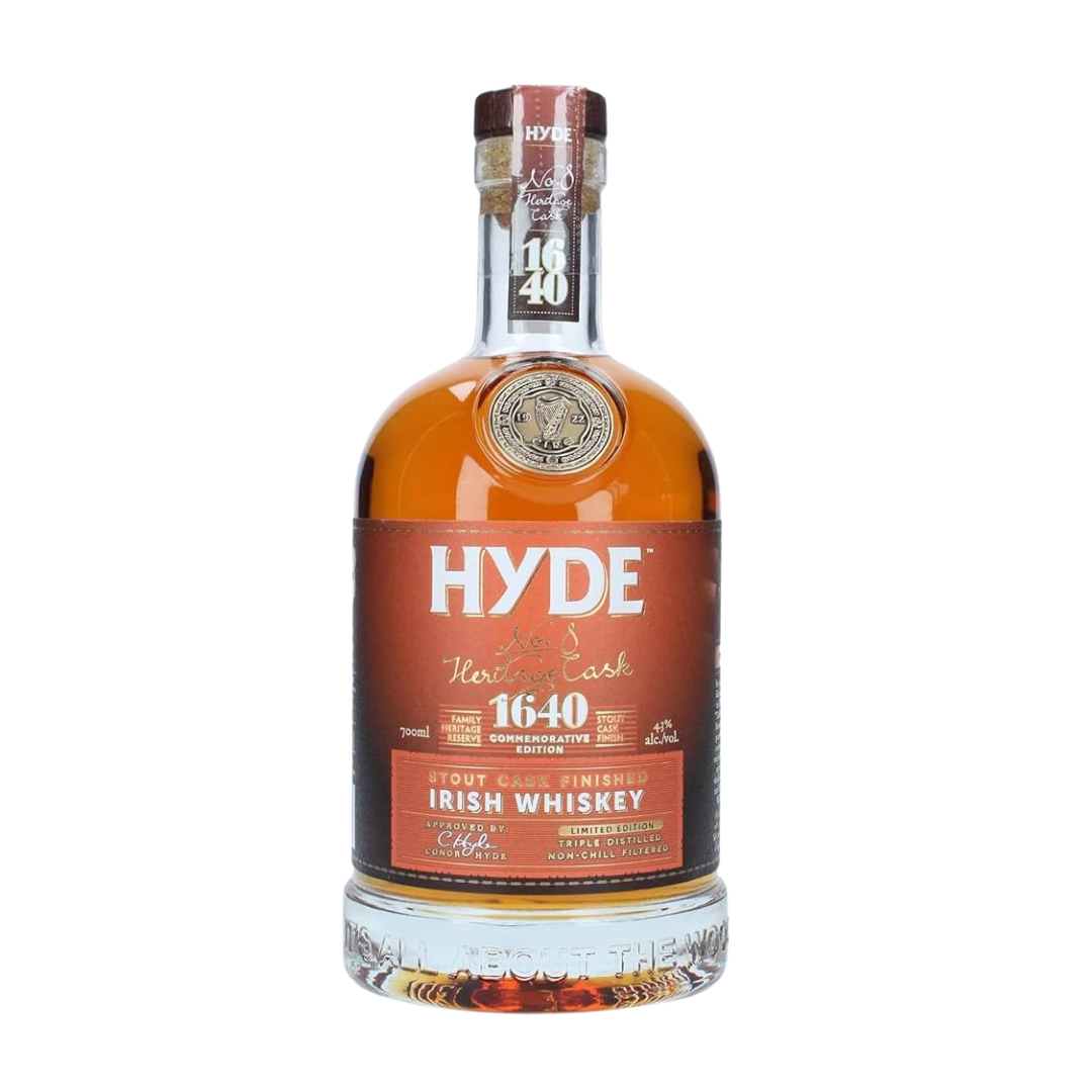 Irish  Whiskey  Hyde  No.8  1640  Heritage  Cask  70cl