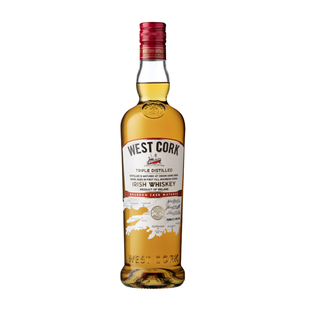 Irish  Whiskey  West  Cork  Bourbon  Cask  Blended  70cl