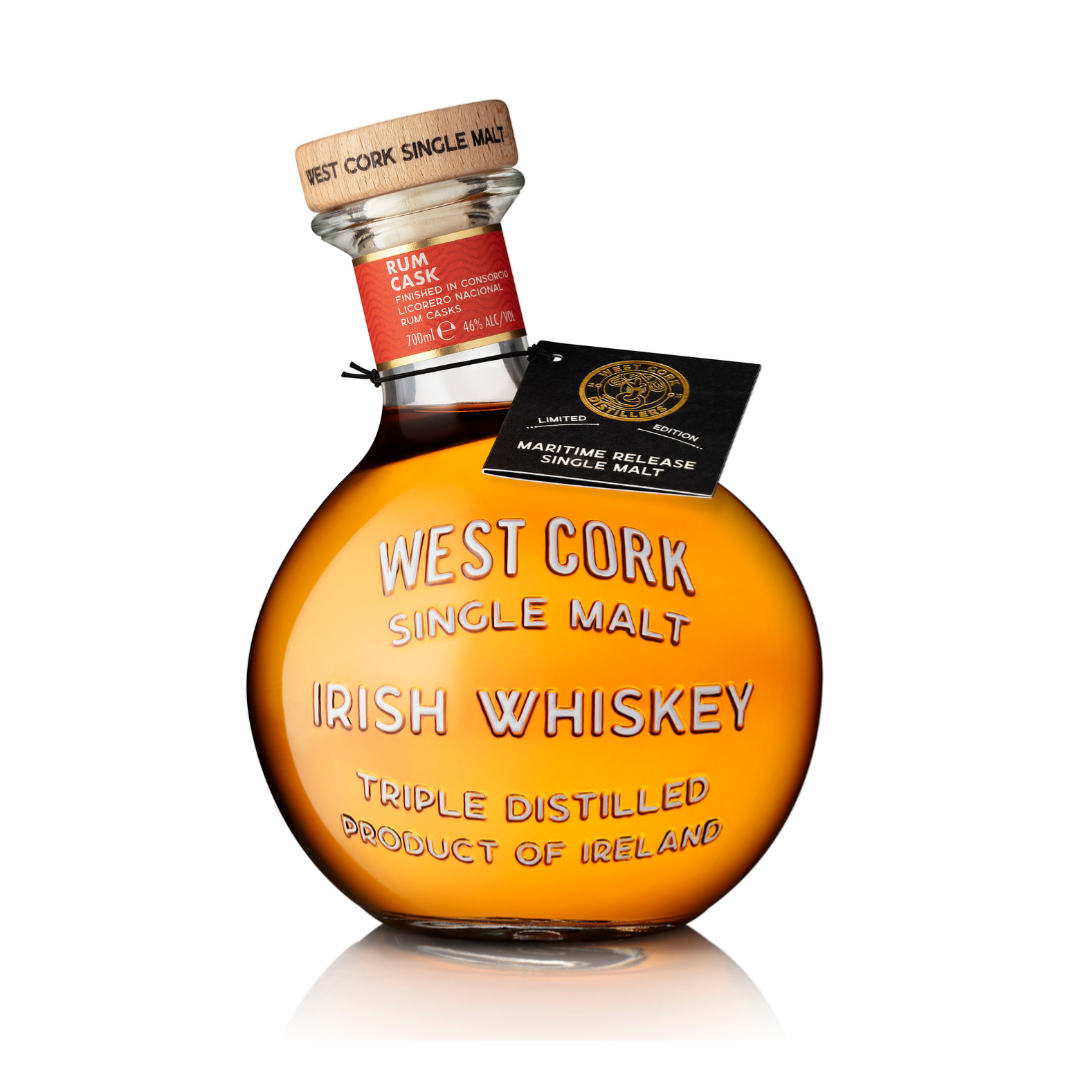 Irish  Whiskey  West  Cork  Single  Malt  Rum  Cask  70cl
