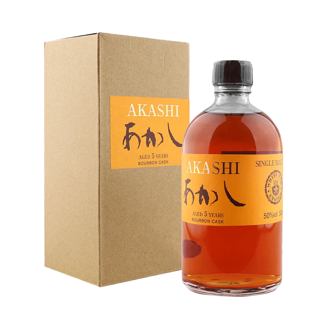 Japanese  Whisky  Akashi  Single  Malt  5Y.O  Bourbon  Cask  Confezione Regalo 70cl