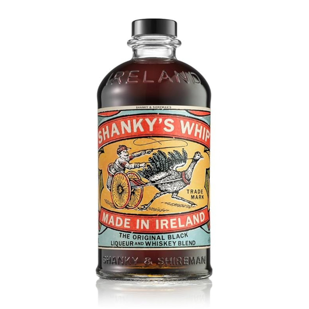 Irish  Whiskey  Shankys  Whip  Black  Liqueur   4  Shot  70cl